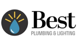 Logo of Best Plumbing & Lighting with a blue water droplet icon.
