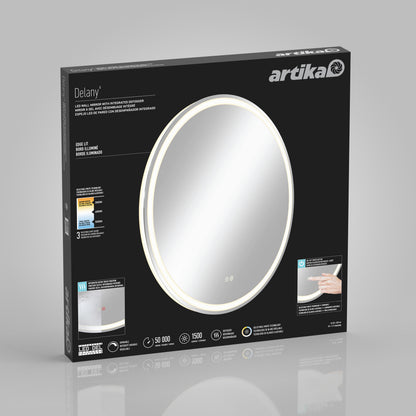 Miroir de salle de bain à DEL Delany 32 po anti-buée