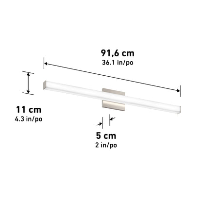 Mylo 36" LED Bathroom Vanity Light 5CCT