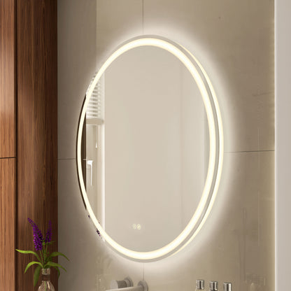 Miroir de salle de bain à DEL Delany 32 po anti-buée