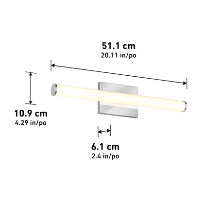 Nuvo 20" LED Bathroom Vanity Light 5CCT
