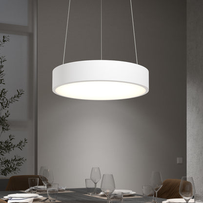 The Concerto LED Pendant hangs elegantly from the ceiling.