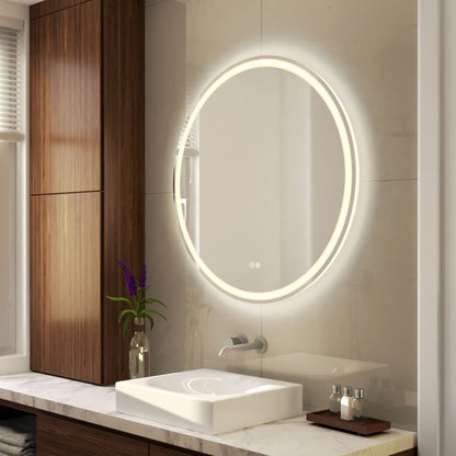 Miroir de salle de bain à DEL Delany 32 po anti-buée