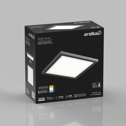 Skylight Square 12" LED Flat Panel Light 5CCT — 6-Pack