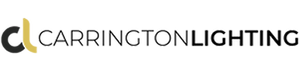 Carrington Lighting logo with a stylized 'CL' in black and gold on a white background
