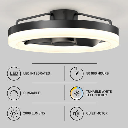 Alure 23" LED Ceiling Fan with Remote Control