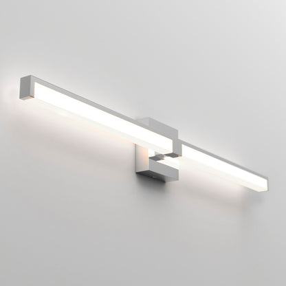 The Tivoli 36'' LED Vanity Light features a modern rectangular design with minimalist style, mounted on a white wall and emitting a bright, even glow.
