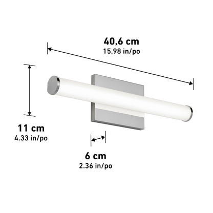 Nuvo 16" LED Bathroom Vanity Light 5CCT