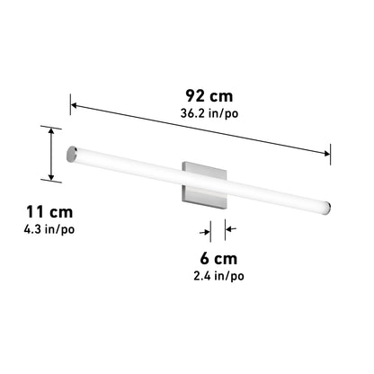 Nuvo 36" LED Bathroom Vanity Light 5CCT