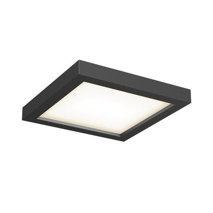 The Skylight Pro Square 7in 3K LED Flush Mount features a modern square design with a black frame and diffused white light panel, shown against a white background.