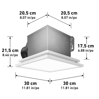 Skylight Breeze ventilateur de salle de bain à DEL 5CCT