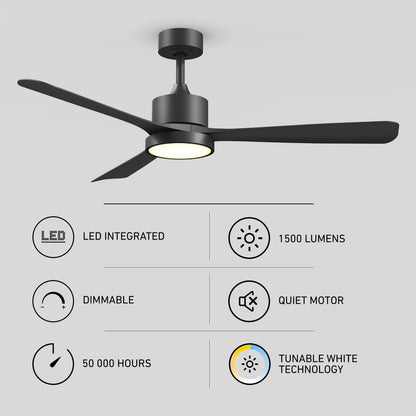 Adney 52 po ventilateur de plafond à DEL
